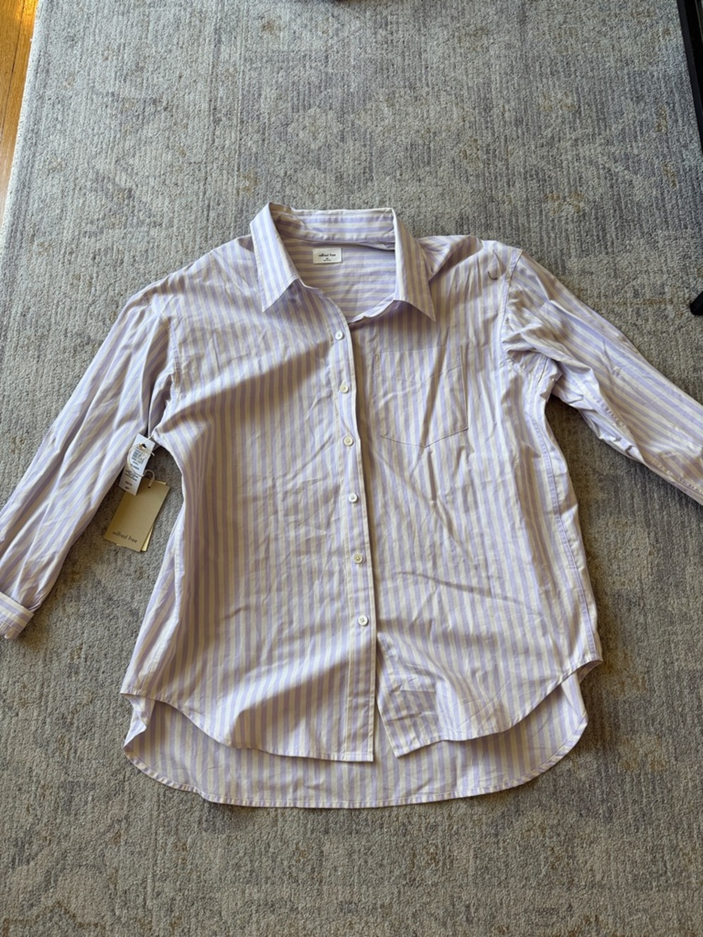Wilfred Free Lavender and White Striped Blouse